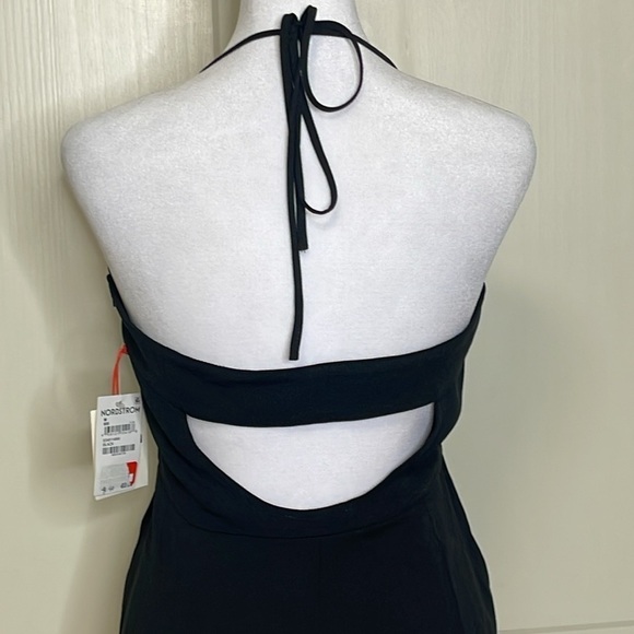 OPEN EDIT Women's Black Halter Top Cut Out Back Jumpsuit Size M - Picture 6 of 11